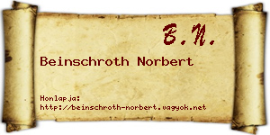 Beinschroth Norbert névjegykártya